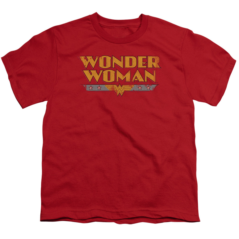 DC Comics Wonder Woman Logo Kids Youth T Shirt Red