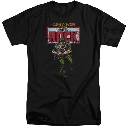 Dc Sgt Rock Mens Tall T Shirt Black Officially Licensed