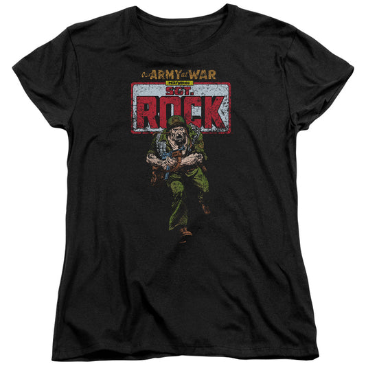 DC Comics Sgt Rock Womens T Shirt Black
