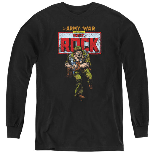 DC Comics Sgt Rock Long Sleeve Kids Youth T Shirt Black