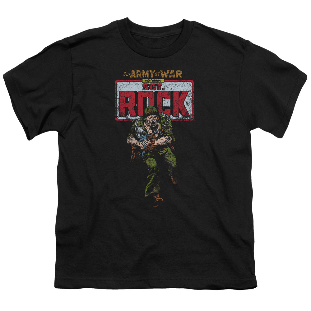 DC Comics Sgt Rock Kids Youth T Shirt Black