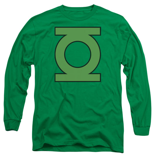 DC Comics Gl Emblem Mens Long Sleeve Shirt Kelly Green