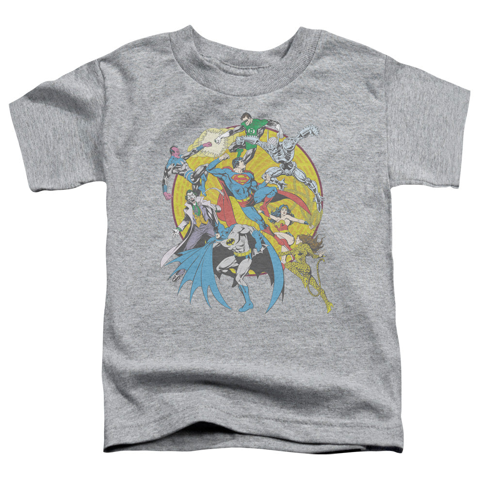 DC Comics Spin Circle Fight Toddler Kids Youth T Shirt Athletic Heather