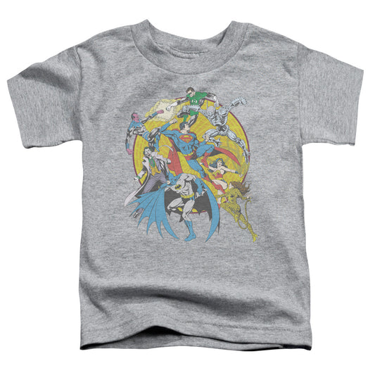 DC Comics Spin Circle Fight Toddler Kids Youth T Shirt Athletic Heather