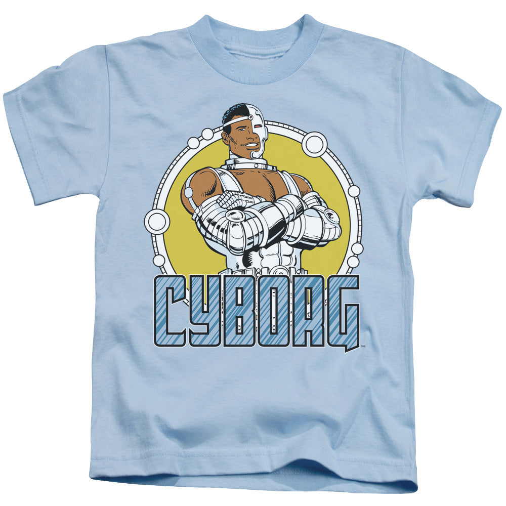 DC Comics Cyborg Juvenile Kids Youth T Shirt Carolina Blue 