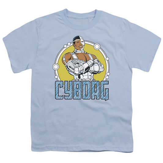 DC Comics Cyborg Kids Youth T Shirt Carolina Blue