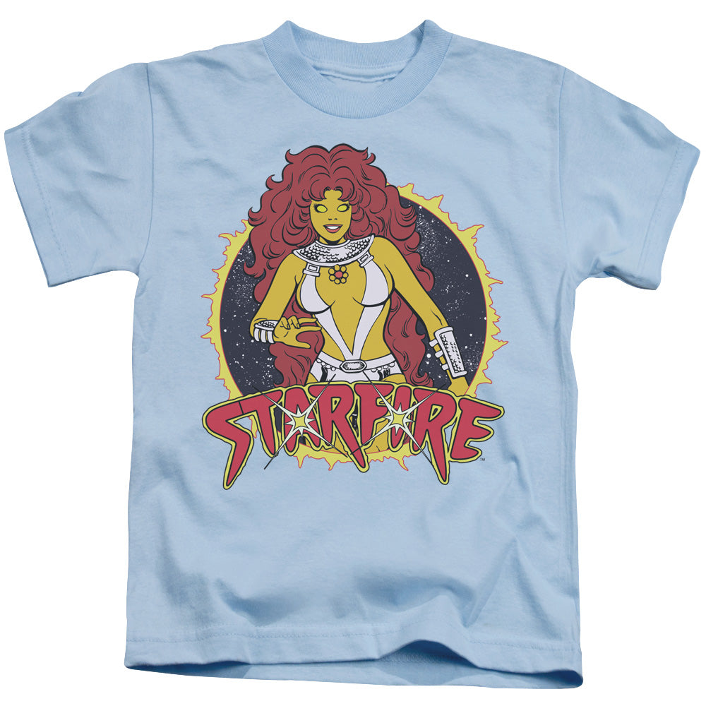 DC Comics Starfire Juvenile Kids Youth T Shirt Light Blue 
