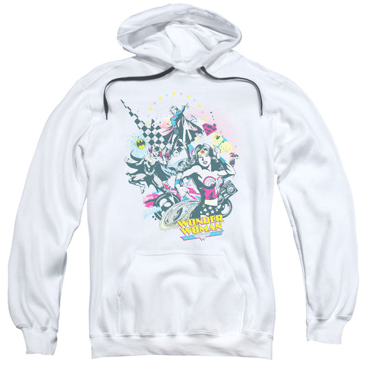 DC Comics Power Trio Mens Hoodie White