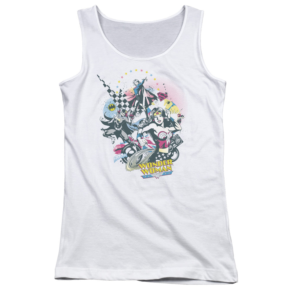 DC Comics Power Trio Womens Tank Top Shirt White