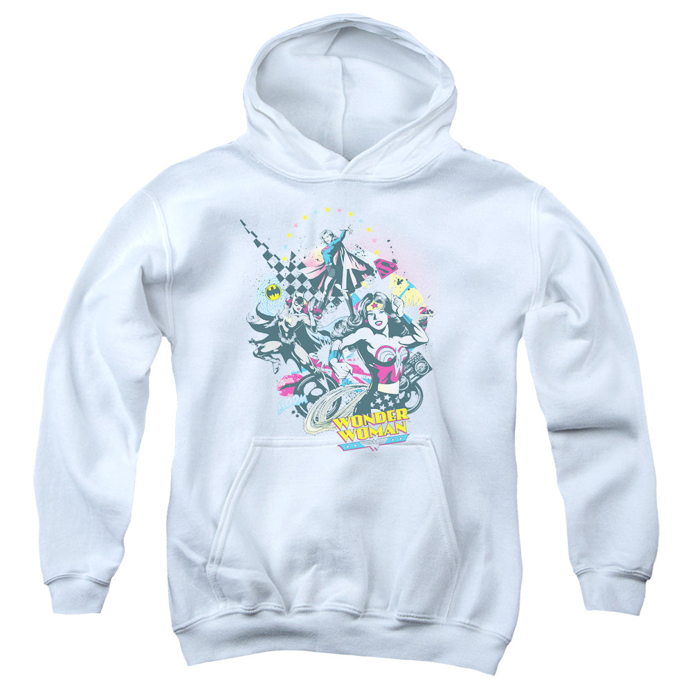 DC Comics Power Trio Kids Youth Hoodie White