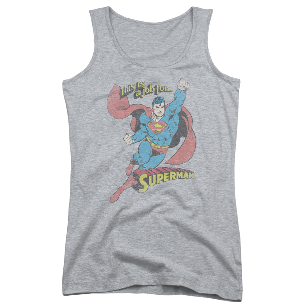 DC Comics on the Job Womens Tank Top Shirt Athletic Heather