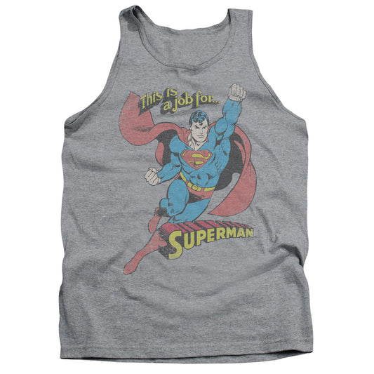 DC Comics on the Job Mens Tank Top Shirt Athletic Heather