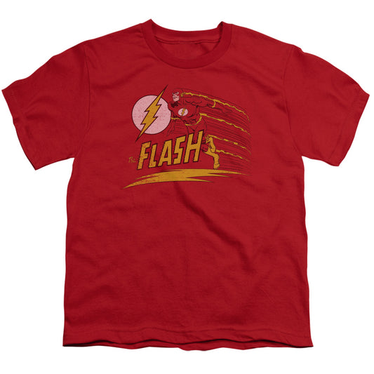 DC Comics Flash Like Lightning Kids Youth T Shirt Red