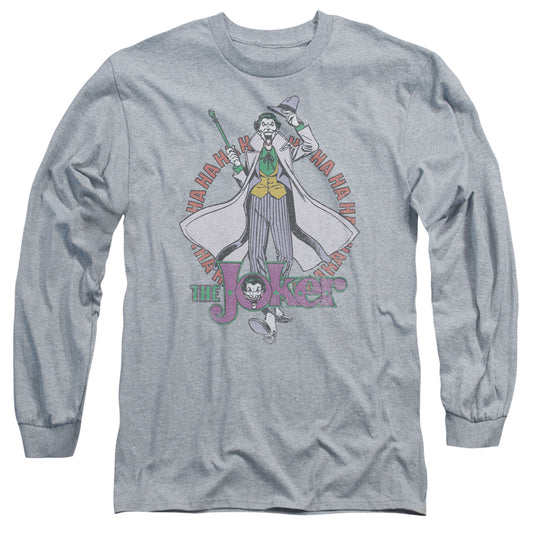 DC Comics Maniacal Mens Long Sleeve Shirt Athletic Heather