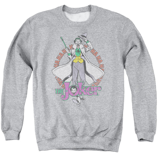 DC Comics Maniacal Mens Crewneck Sweatshirt Athletic Heather