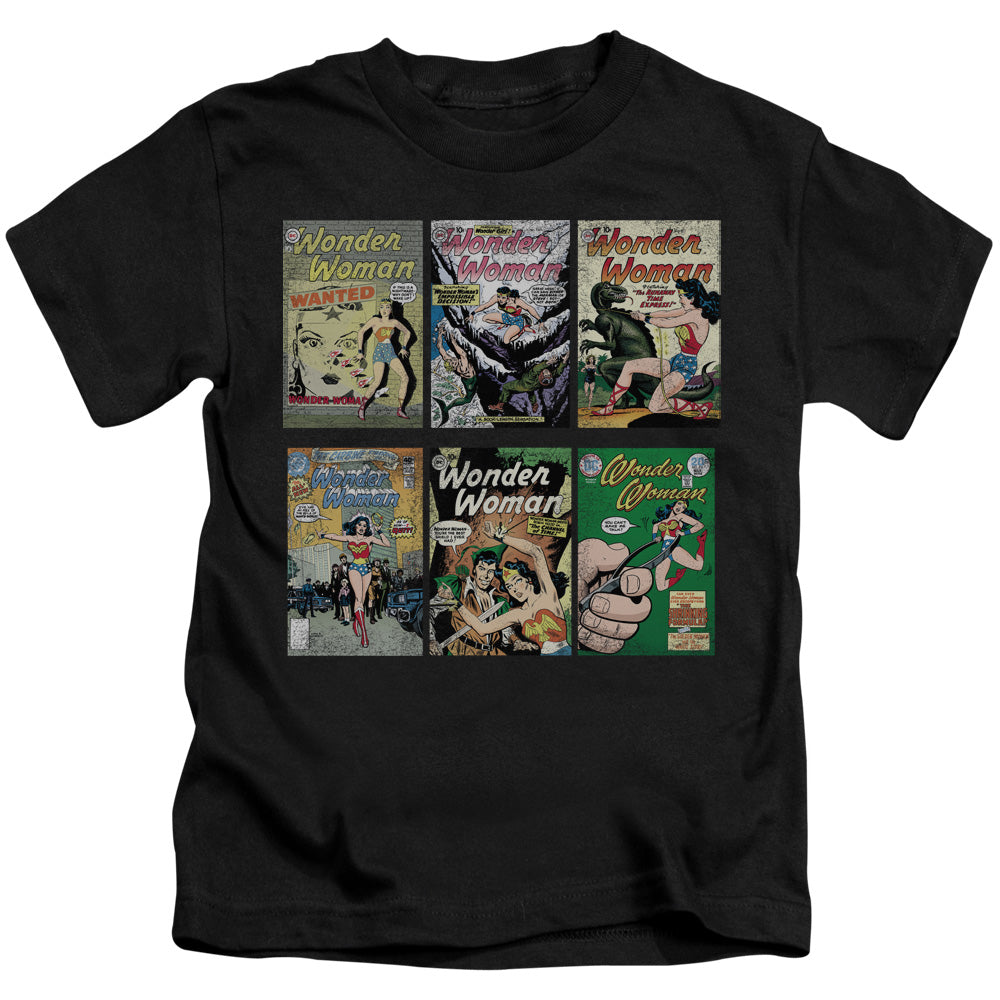 DC Comics Ww Covers Juvenile Kids Youth T Shirt Black 