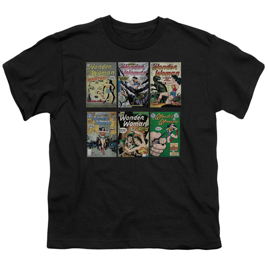 DC Comics Ww Covers Kids Youth T Shirt Black