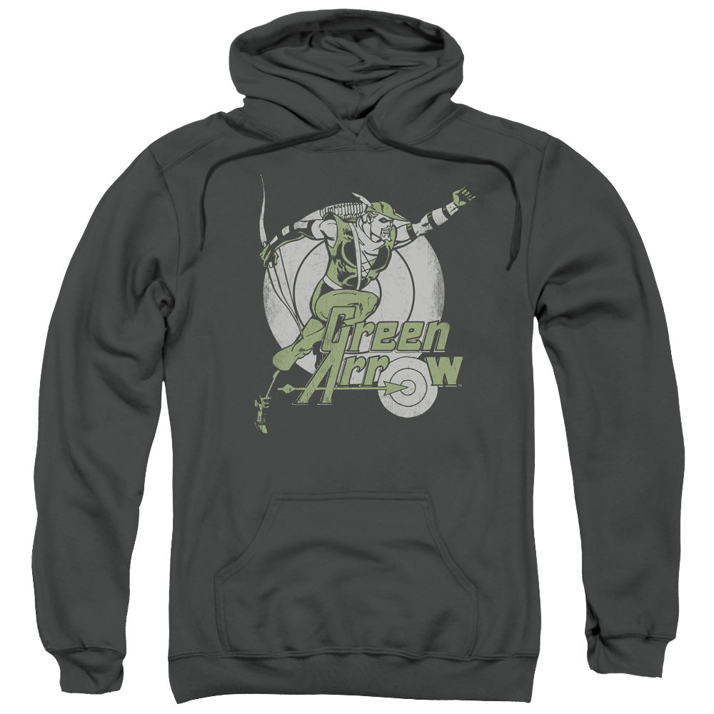 DC Comics Right on Target Mens Hoodie Charcoal