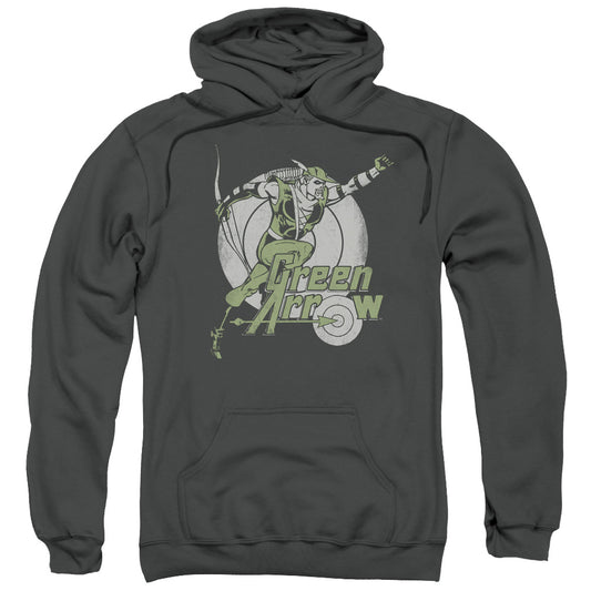 DC Comics Right on Target Mens Hoodie Charcoal