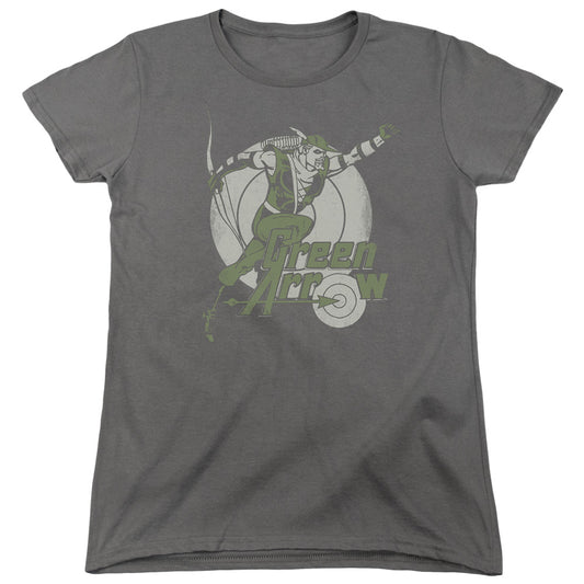 DC Comics Right on Target Womens T Shirt Charcoal