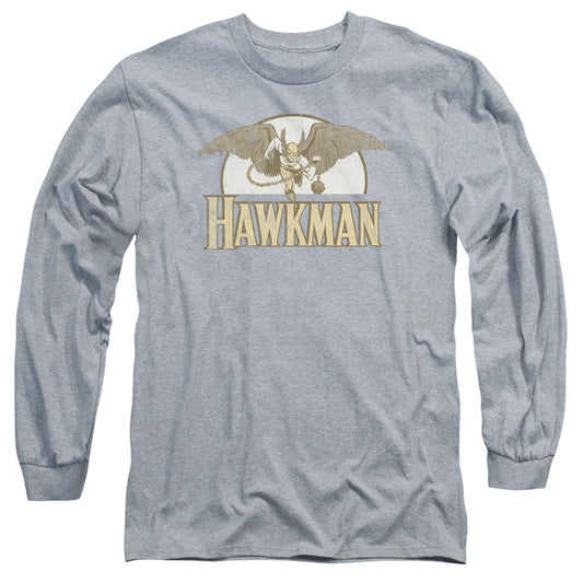 DC Comics Fly by Mens Long Sleeve Shirt Athletic Heather