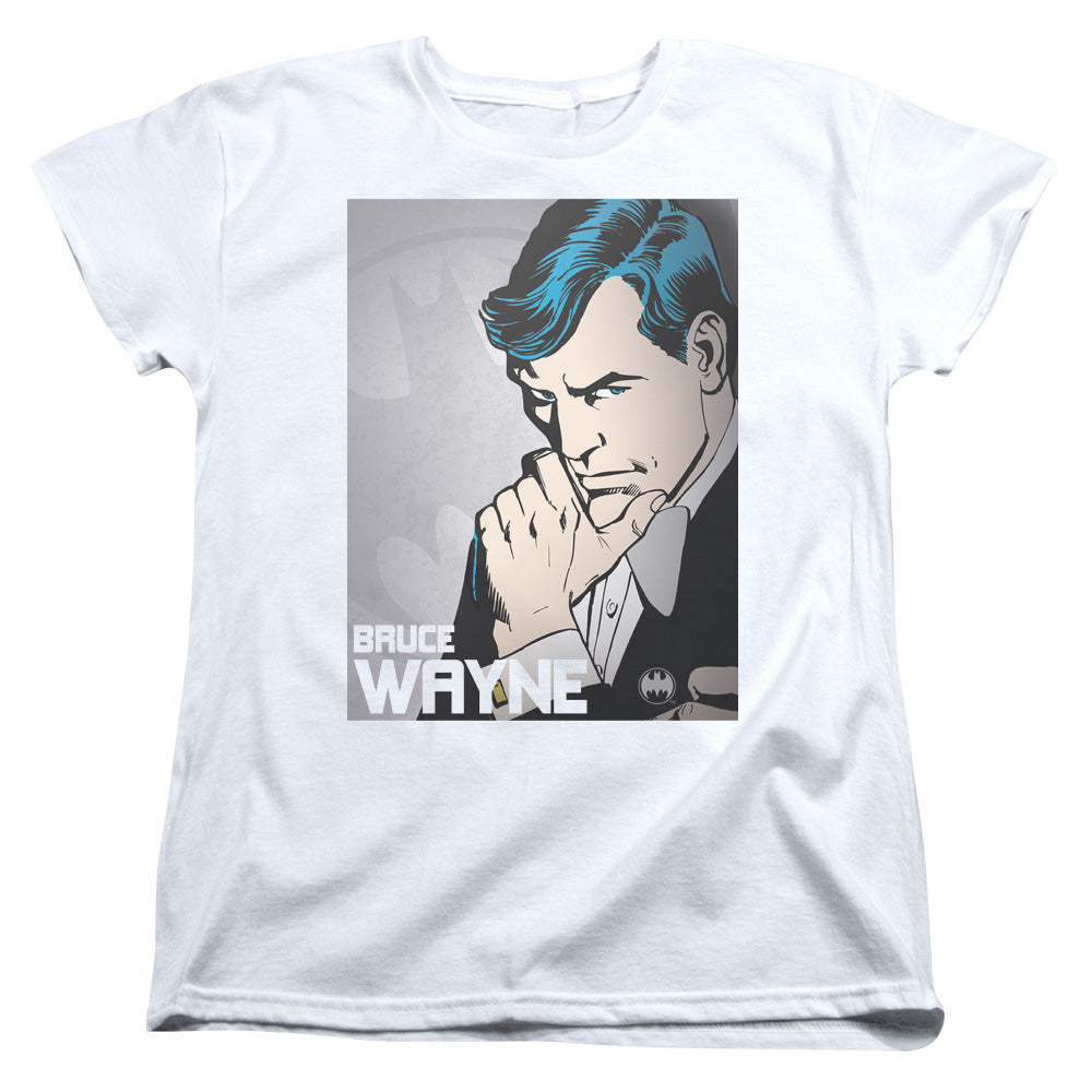 DC Comics Bruce Wayne Womens T Shirt White