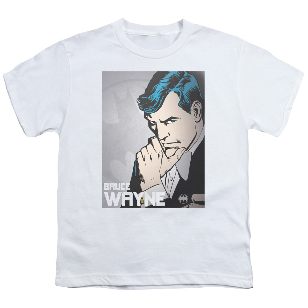 DC Comics Bruce Wayne Kids Youth T Shirt White