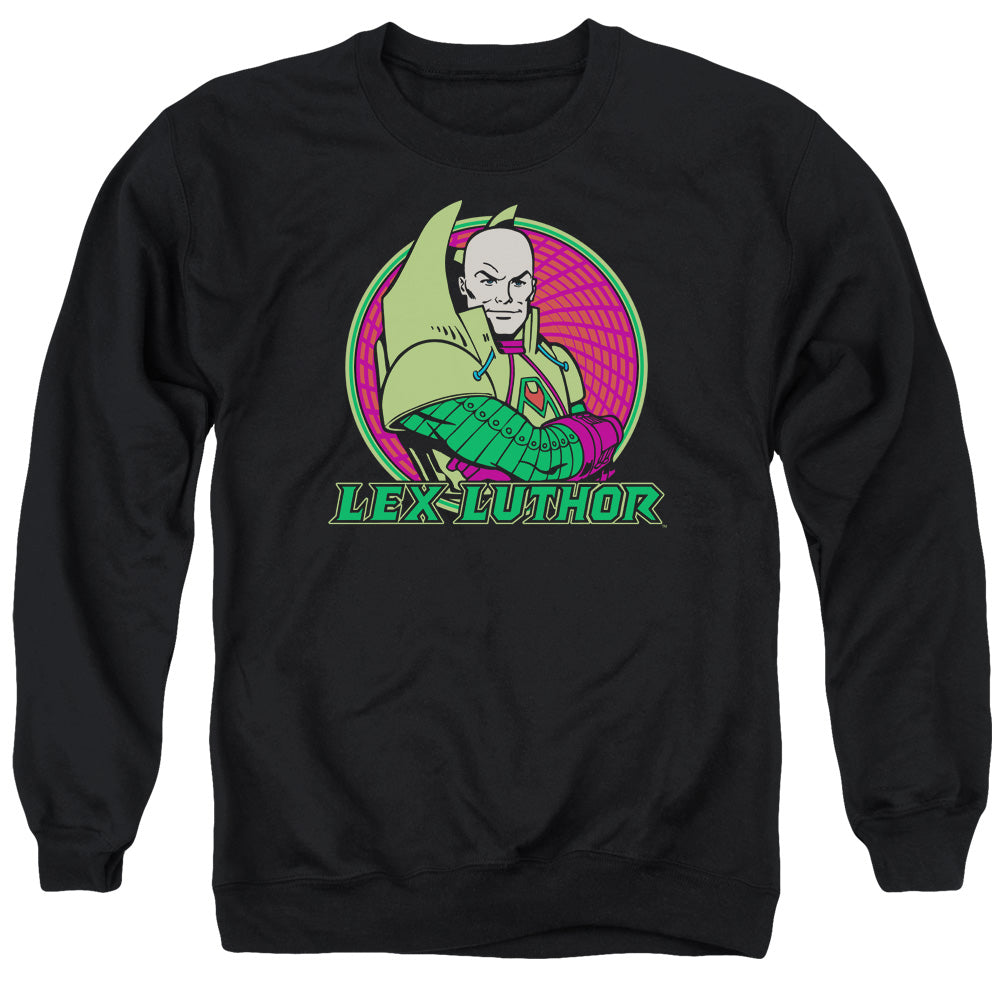 DC Comics Lex Luthor Mens Crewneck Sweatshirt Black