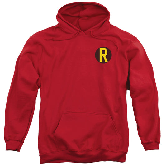 DC Comics Robin Logo Mens Hoodie Red