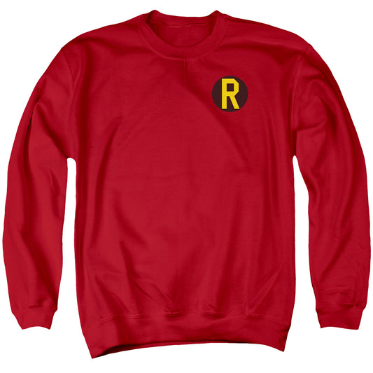 DC Comics Robin Logo Mens Crewneck Sweatshirt Red