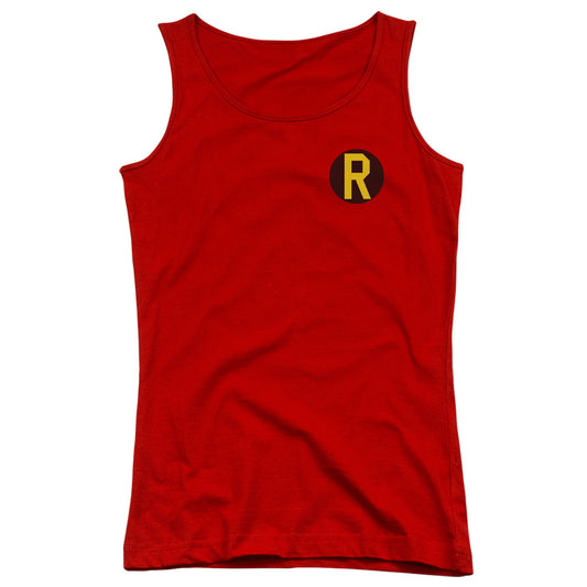 DC Comics Robin Logo Womens Tank Top Shirt Red