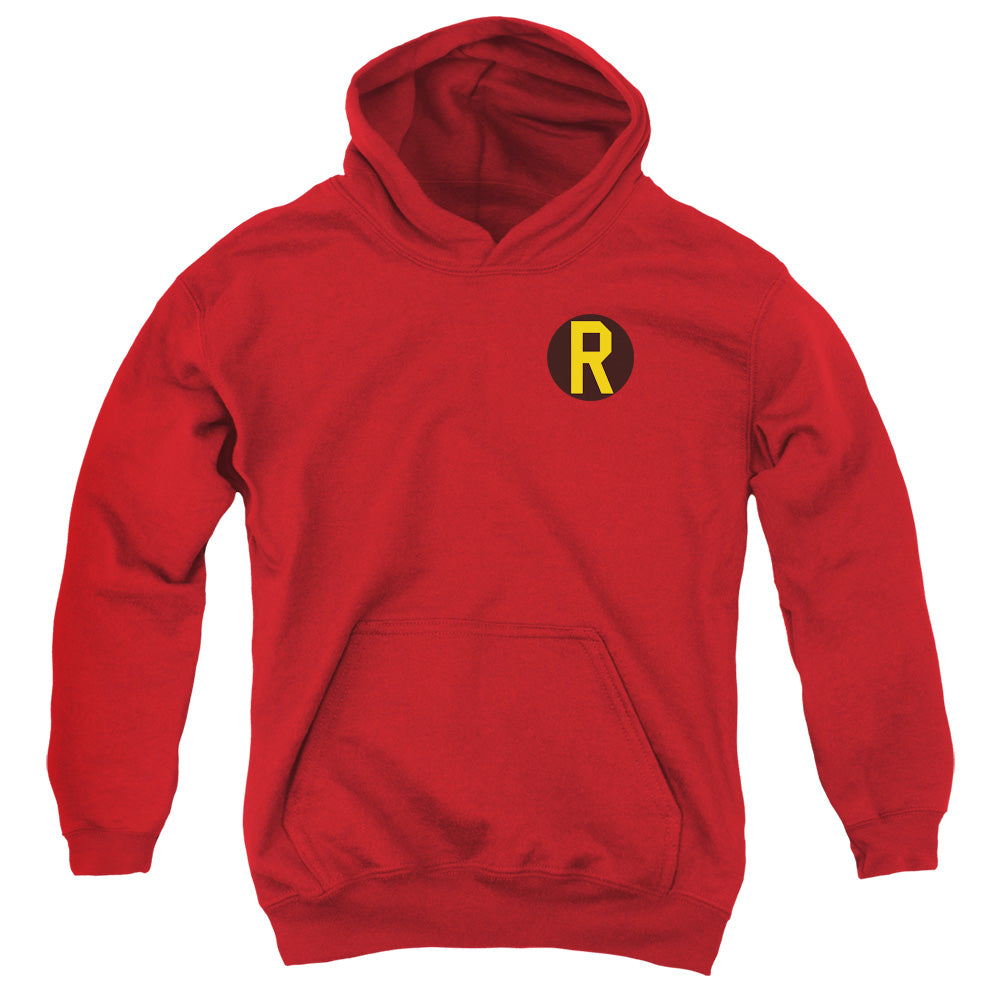 DC Comics Robin Logo Kids Youth Hoodie Red