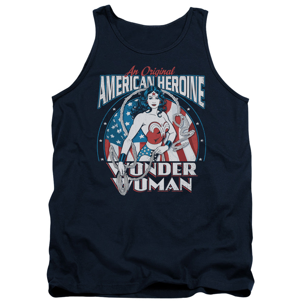 DC Comics American Heroine Mens Tank Top Shirt Navy Blue