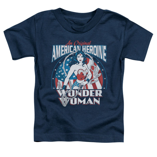 DC Comics American Heroine Toddler Kids Youth T Shirt Navy Blue