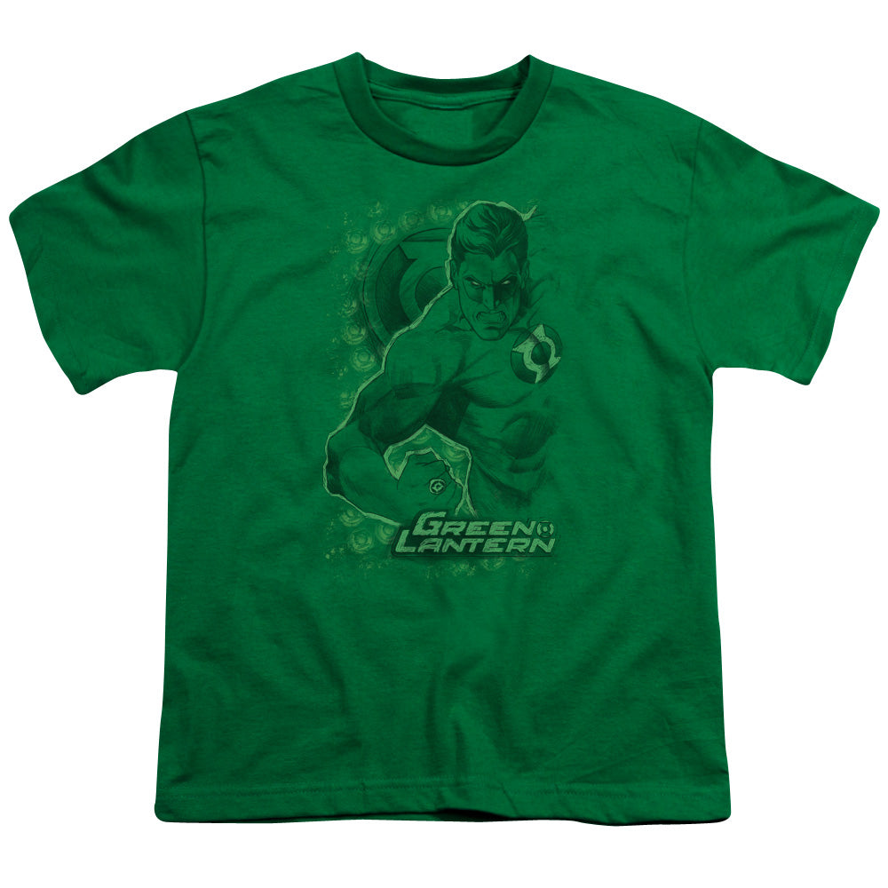 DC Comics Pencil Energy Kids Youth T Shirt Kelly Green