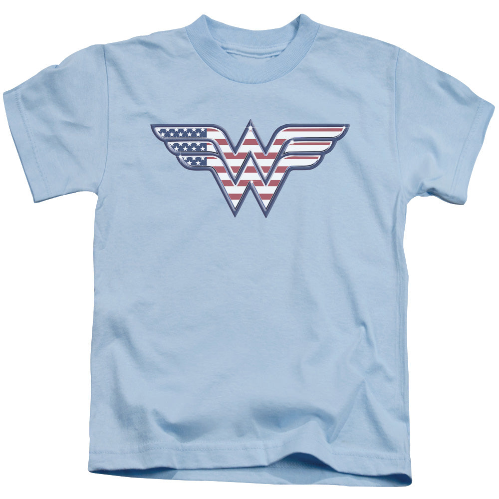 DC Comics Red,white & Blue Juvenile Kids Youth T Shirt Light Blue 