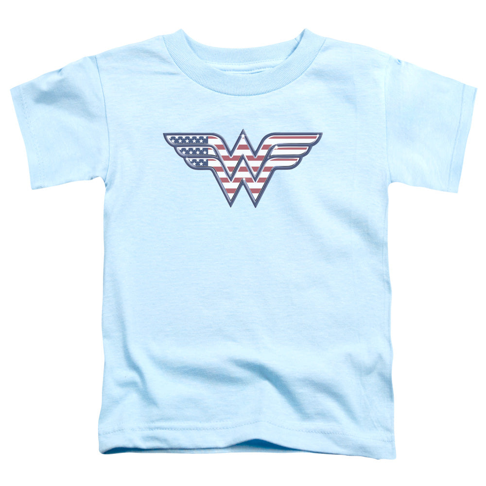 DC Comics Red,white & Blue Toddler Kids Youth T Shirt Light Blue
