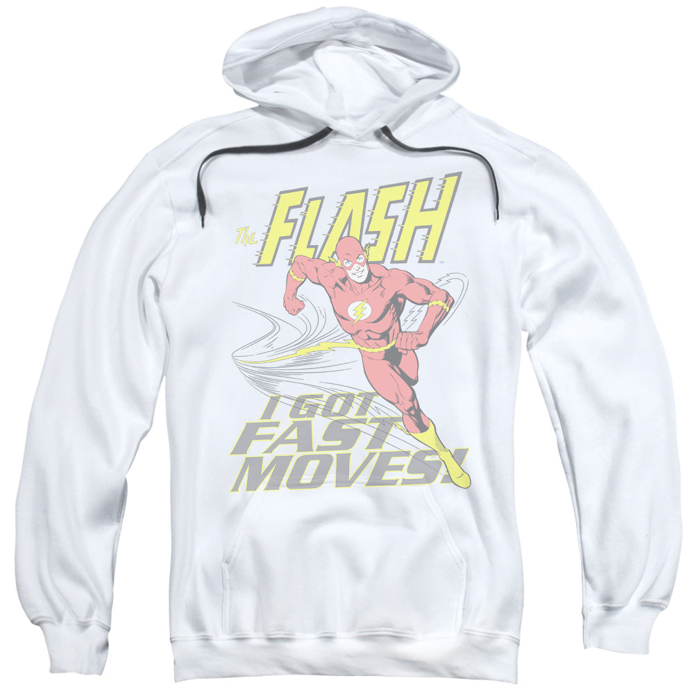 DC Comics Flash Fast Moves Mens Hoodie White