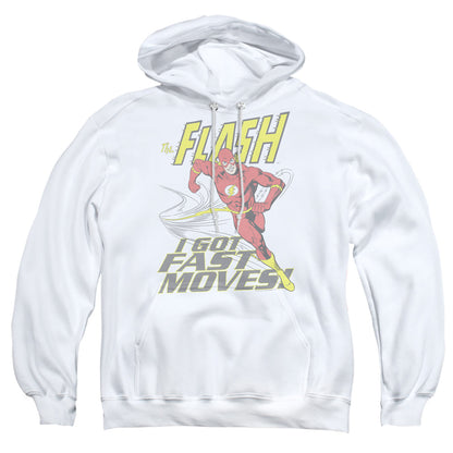 Dc Flash Fast Moves Mens Hoodie White