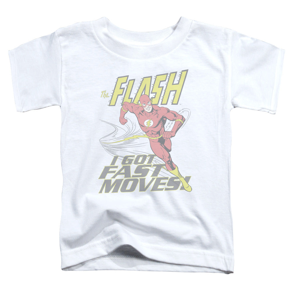 DC Comics Flash Fast Moves Toddler Kids Youth T Shirt White