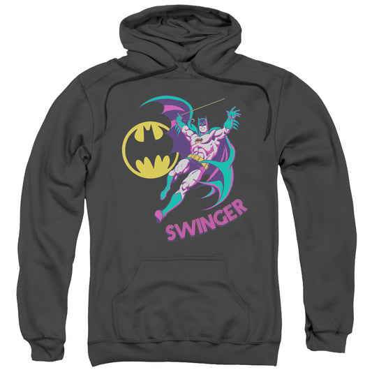 DC Comics Swinger Mens Hoodie Charcoal