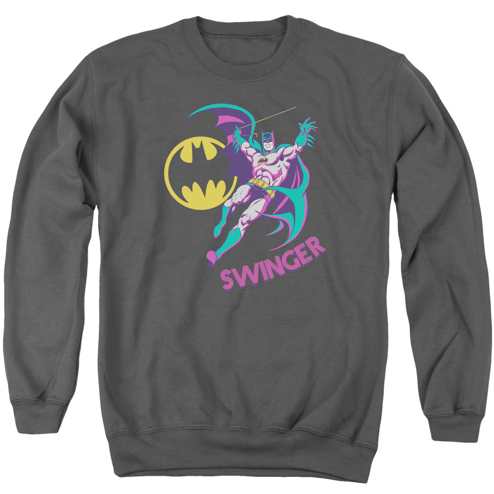 DC Comics Swinger Mens Crewneck Sweatshirt Charcoal