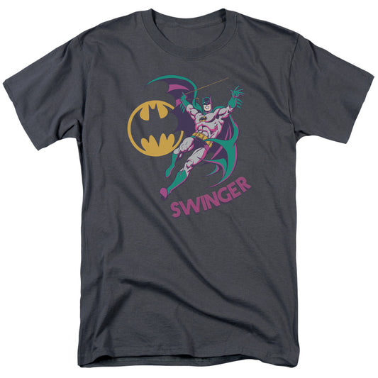 DC Comics Swinger Mens T Shirt Charcoal