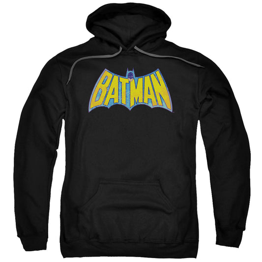 DC Comics Batman Neon Distress Logo Mens Hoodie Black