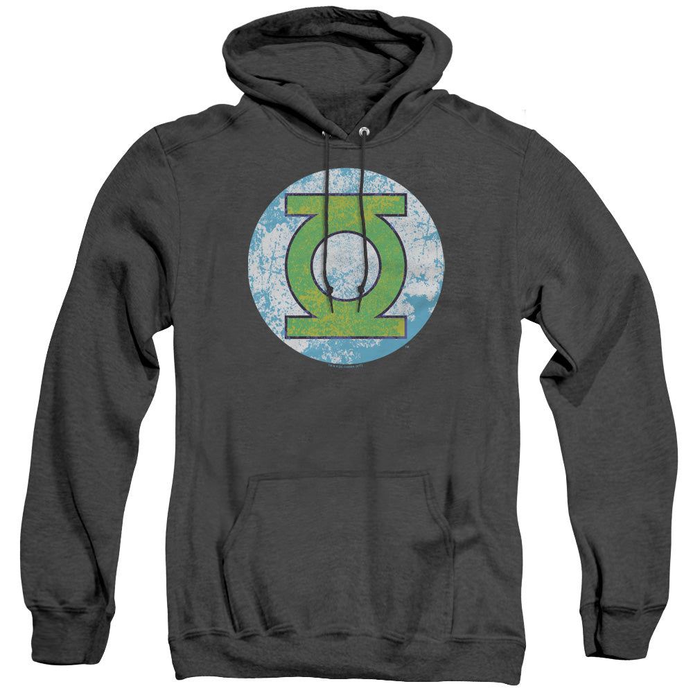 Dco Gl Neon Distress Logo Mens Heather Hoodie Black Officially Licensed
