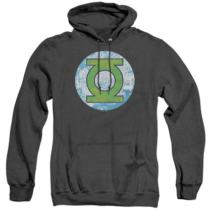 Dco Gl Neon Distress Logo Mens Heather Hoodie Black Officially Licensed