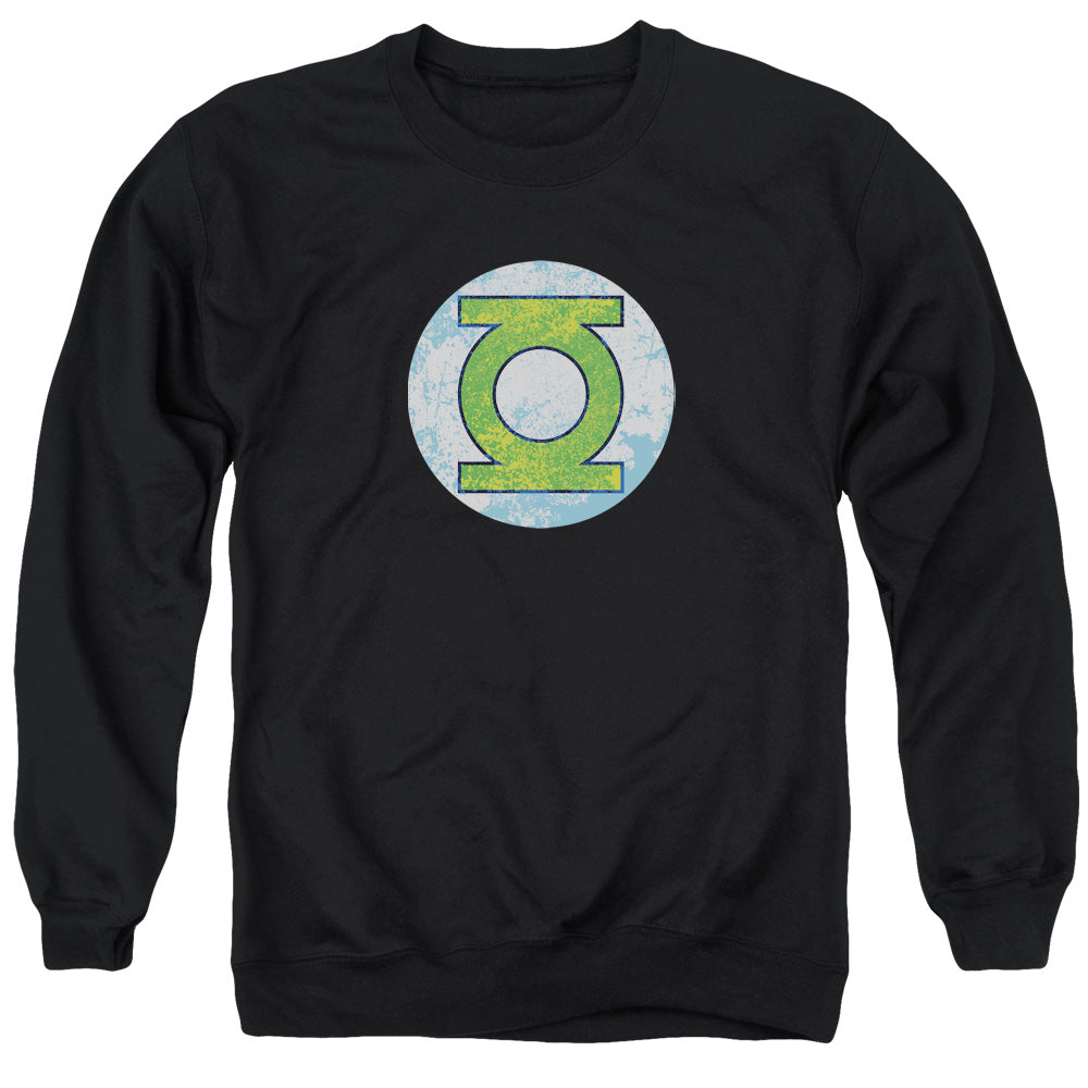 DC Comics Gl Neon Distress Logo Mens Crewneck Sweatshirt Black