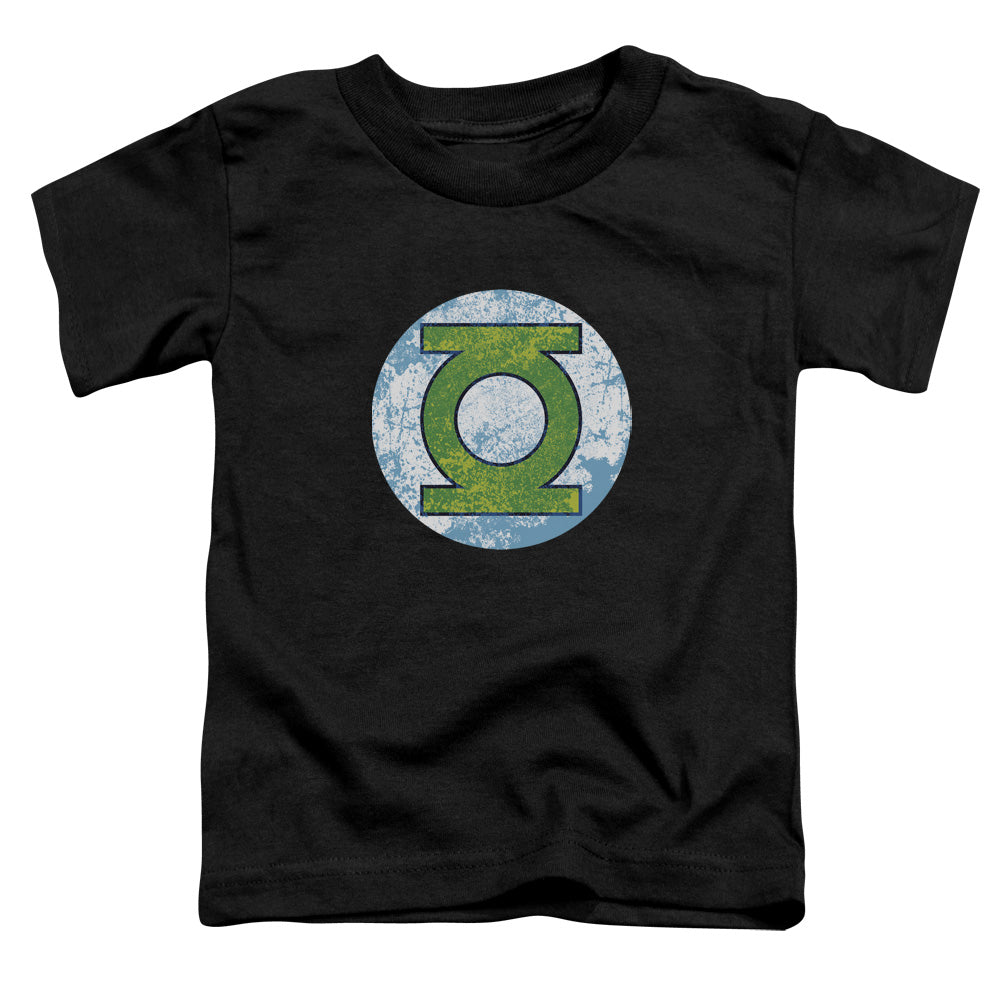 DC Comics Gl Neon Distress Logo Toddler Kids Youth T Shirt Black