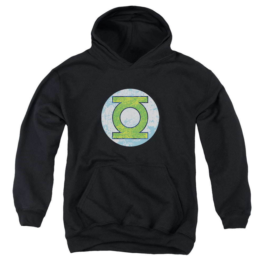 DC Comics Gl Neon Distress Logo Kids Youth Hoodie Black
