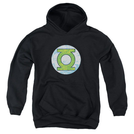 DC Comics Gl Neon Distress Logo Kids Youth Hoodie Black